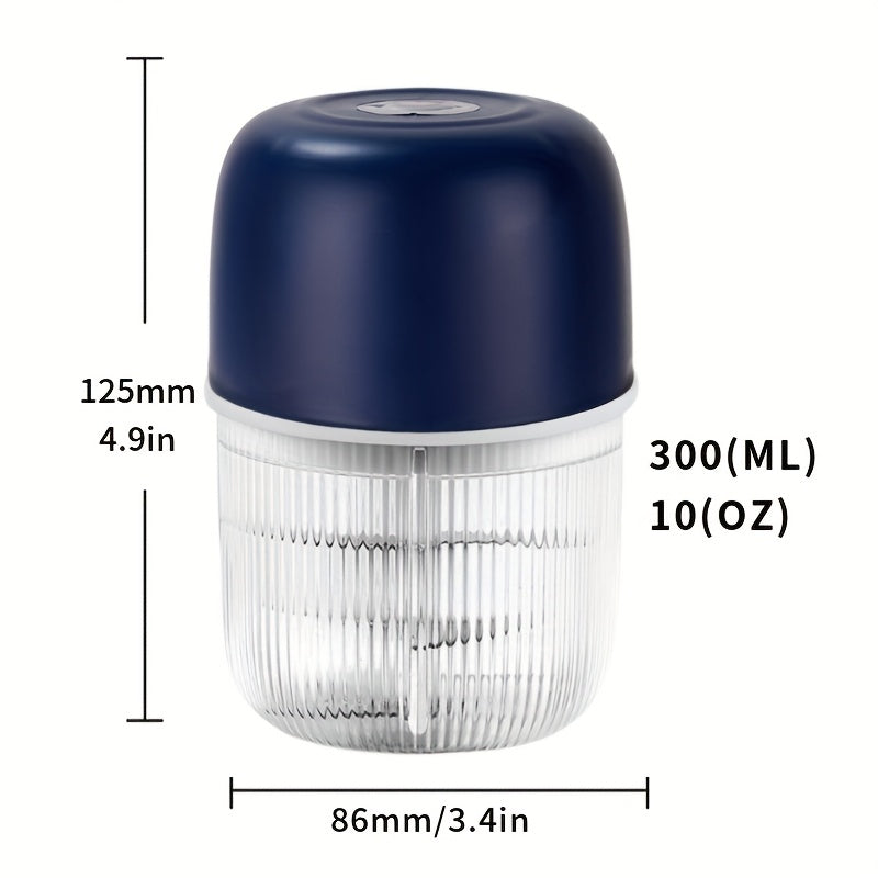 Electric Garlic Chopper, USB Rechargeable Electric Food Chopper, Mini Portable Vegetable Chopper, Garlic Grinder, Onion Chopper, Vegetable Blender, Suitable for Garlic, Ginger, Chili, Fruits, Meats, Etc. father gift