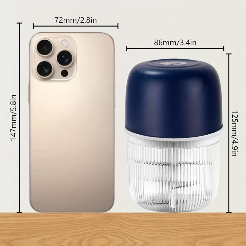 Electric Garlic Chopper, USB Rechargeable Electric Food Chopper, Mini Portable Vegetable Chopper, Garlic Grinder, Onion Chopper, Vegetable Blender, Suitable for Garlic, Ginger, Chili, Fruits, Meats, Etc. father gift