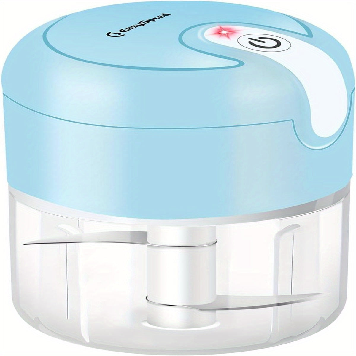 EASYSPEED Electric Garlic Chopper 1Cup, Mini USB Charging Wireless Food Processor with 304 Stainless Steel, 2 Sharp Blades, Portable Kitchen Meat Grinder for Onion, Garlic, Ginger, Baby Food, Garlic Slicer Automatic, Mini Garlic Chopper, Garlic Crusher