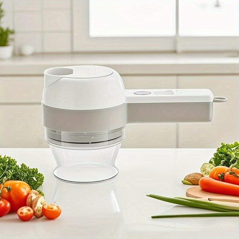 Wireless Electric Handheld Food Processor & Multi-Functional Food Chopper with Detachable Bowl - Powerful Motor, Ergonomic Handle, One-Touch Operation, Compact Design with Speed Control & Safety Lock, ABS Material for Vegetables, Meat, Nuts, Dough - Ideal
